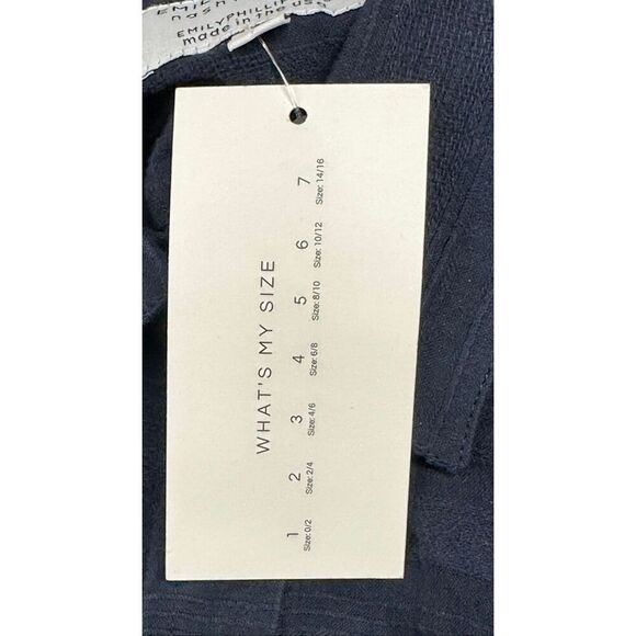 Emily Phillips 100% Cotton Shirt Dress in Navy NWT Size 5 or US 8-10 - Picture 6 of 7